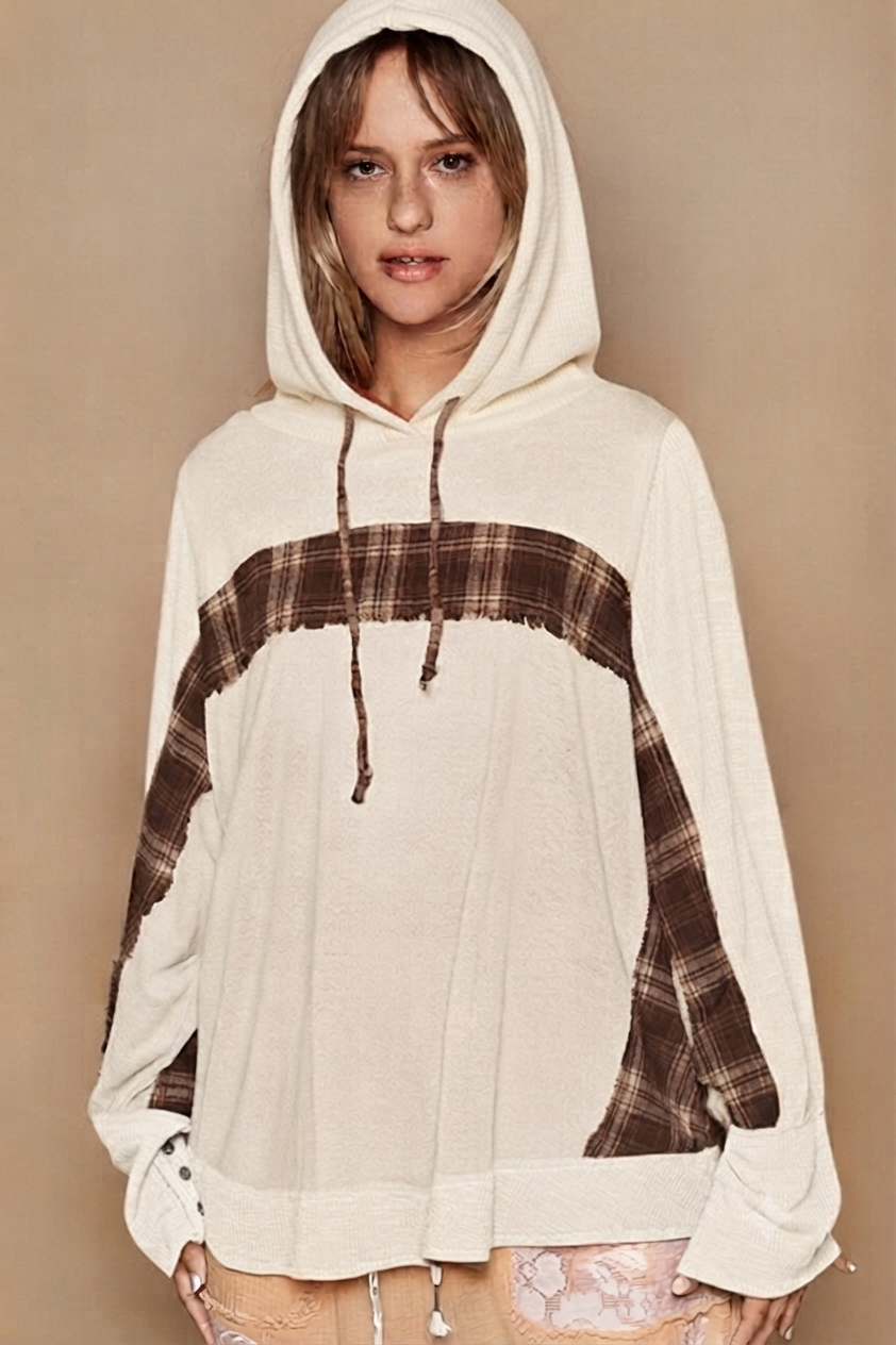 Plaid Patchwork Hoodie