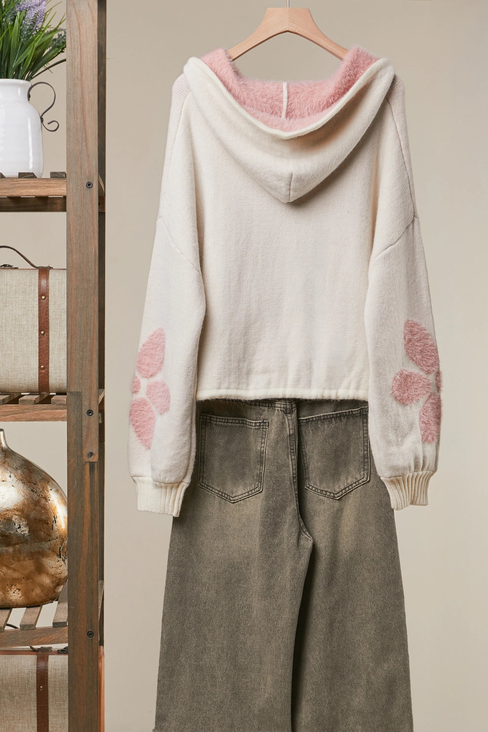 Flower Petal Hooded Sweater