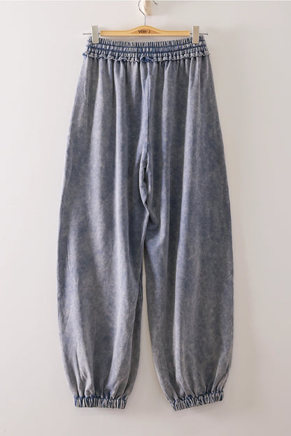 Vintage Wash Cargo Jogger Pants