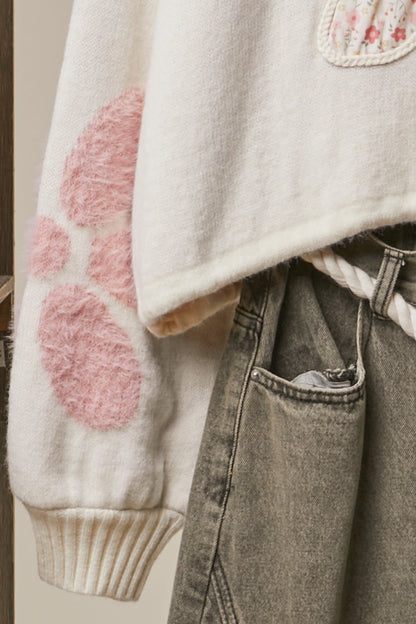 Flower Petal Hooded Sweater
